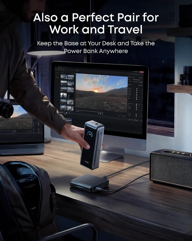 Alt view image 5 of 7 - Prime Power Bank, 26,250mAh 300W with Fast Charging Base,Powers Up to 6 Devices, Two-Way Charging, Flight-Safe, App Control, Ideal for Creators, MacBook, iPhone 17 Series, and More