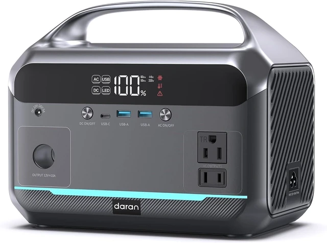 Main image of Portable Power Station 600W Surge, 288Wh, 2*350W AC Outlets Solar Generator,6-Port, LiFePO4 Battery, Pure Sine Wave, 60W PD, Solar Generator for Home Use, Outdoors, CPAP, RV, Camping, Off-Grid, 8.2 lb