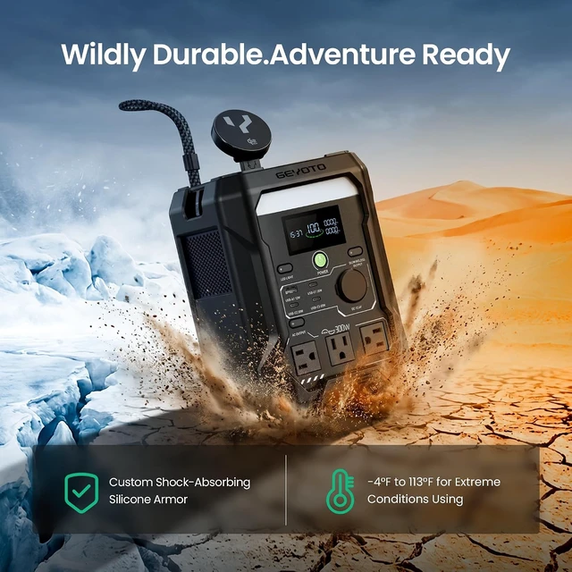 Alt view image 5 of 7 - N300 Portable Power Station, 300W 256Wh LiFePO4 Battery,9 Charging Ports with Qi2.2 25W Wireless Charging,140W Solar Input, <10ms UPS for Outdoors,Camping,Travel,Home Backup,Fishing