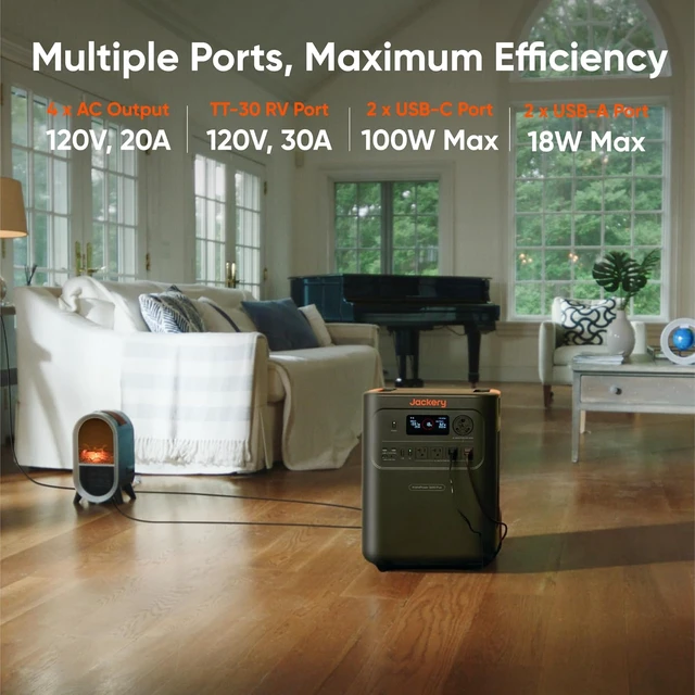 Alt view image 5 of 7 - HomePower 3600 Plus and Extra Battery & 2x200W, 7168Wh, 3600W,LFP Battery, Expandable to 21kWh, Solar Generator, Essential Home Backup for Home Use, Emergencies