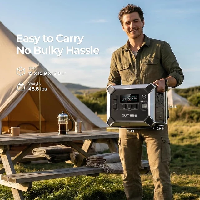 Alt view image 7 of 7 - 2048Wh Solar Generator with 100W Foldable Solar Panel, LiFePO4 Battery Backup 2400W AC (4800W Surge) Portable Power Station, Fast Charging for Home Backup, Camping, RV & Power Outage