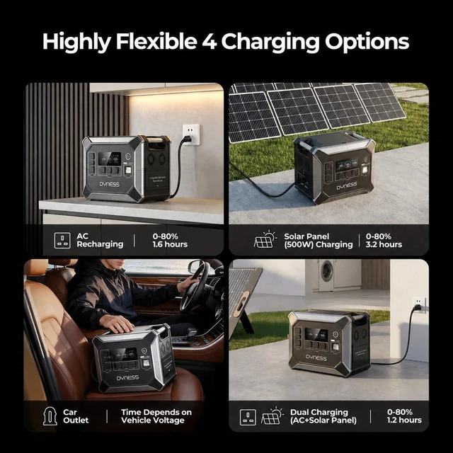 Alt view image 3 of 7 - Portable Power Station, 2048Wh, 2400W Output, LiFePO4 Battery