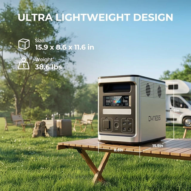 Alt view image 5 of 7 - 1536Wh Solar Generator with 2 * 100W Foldable Solar Panel, LiFePO4 Battery Backup 1800W AC (3600W Surge) Portable Power Station, Fast Charging for Home Backup, Camping, RV & Power Outage