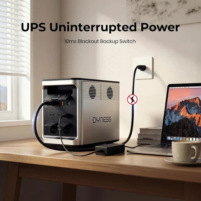 Alt view image 7 of 7 - 1536Wh Portable Power Station, 1800W AC Output (3600W Surge), 50 Min to 80% Fast Charging, Upgraded LiFePO4 Battery Backup for Home Backup, Camping, RV, Blackout