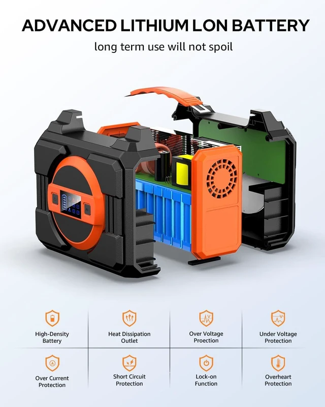 Alt view image 3 of 7 - Portable Power Station 300W,220Wh Solar Generator Backup Battery Pack Bank,Portable Laptop Charger Power Bank with AC Outlet 110V Pure Sine Wave for Outdoor Camping Travel RV Trip&Without Solar Panel