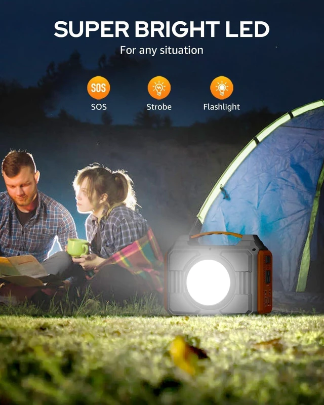 Alt view image 5 of 7 - Portable Power Station 300W,220Wh Solar Generator Backup Battery Pack Bank,Portable Laptop Charger Power Bank with AC Outlet 110V Pure Sine Wave for Outdoor Camping Travel RV Trip&Without Solar Panel