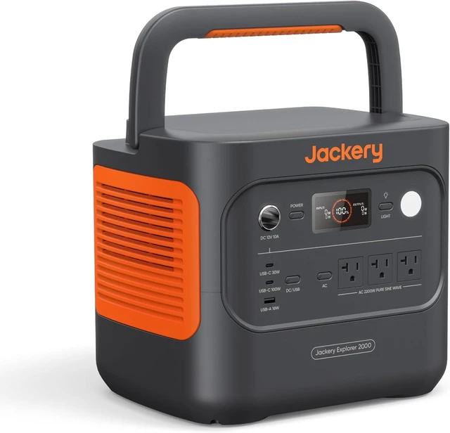 Main image of Explorer 2000 v2 Portable Power Station, 2042Wh, 2200W AC Output,LiFePO4 Battery, USB-C PD 100W Fast Charging, Solar Generator for Emergencies, Power Outages, Camping (Solar Panel Optional)