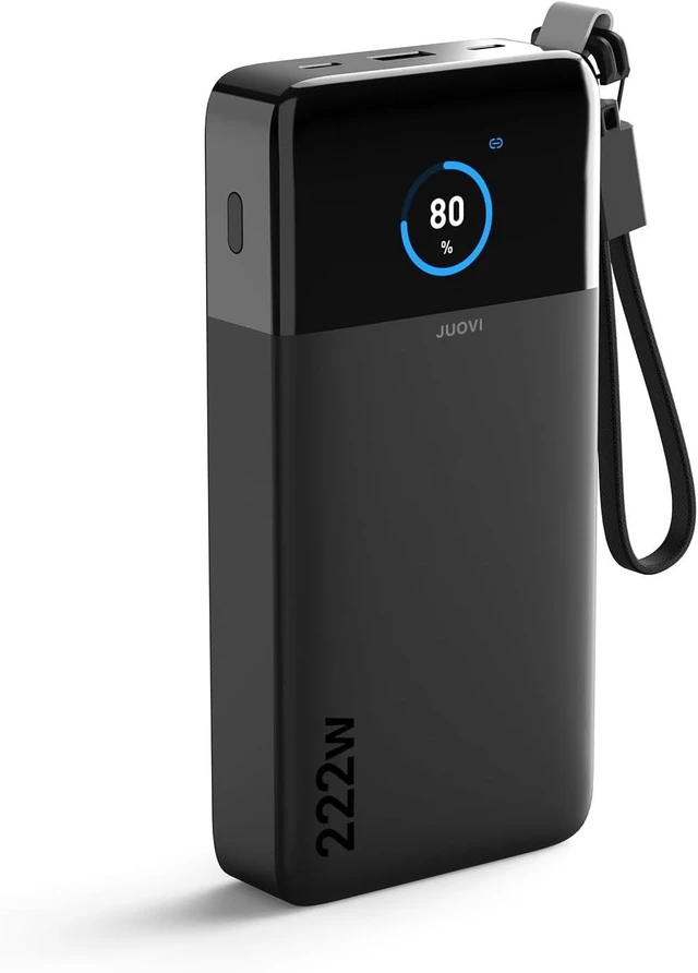 Main image of 222W Laptop Power Bank 25000mAh Portable Charger with Detachable USB-C Cable