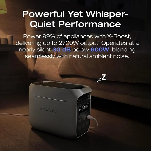 Alt view image 5 of 7 - Portable Power Station DELTA 3 Plus 1024Wh with Extra Battery,Expand Capacity from 1024Wh to 2048Wh, 1800W AC/140W USB-C Output, Solar Generator for Emergency, Home Backup, Camping