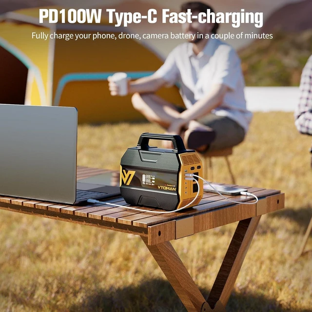 Alt view image 5 of 7 - FlashSpeed 300 Portable Power Station, 300W 230Wh LiFePO4 Battery,3000 Life Cycles, 600W peak, 100W PD USB-C, Fast Charge, 6 Outputs, Outdoor Camping, Home Backup, RV, Off-Grid
