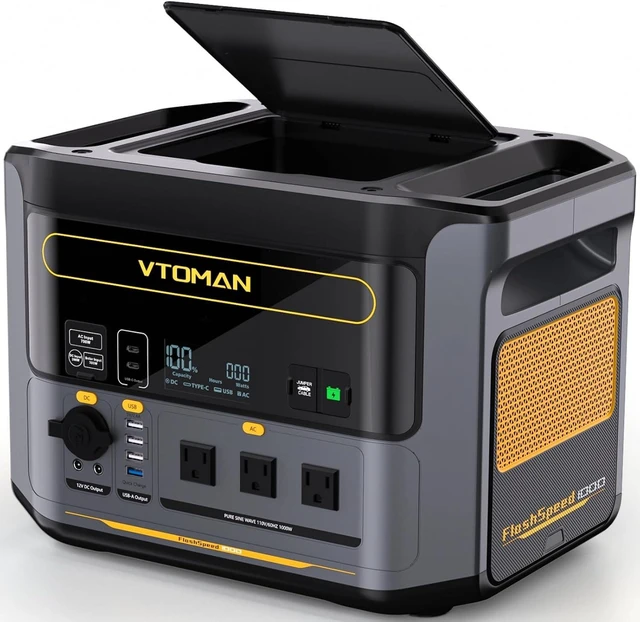 Main image of FlashSpeed 1000 Portable Power Station, 828Wh LiFePO4,1000W output,Expandable to 2376Wh, 1H fast charge (0-80%), 2000W peak output, solar generator, home backup, camping, power outages