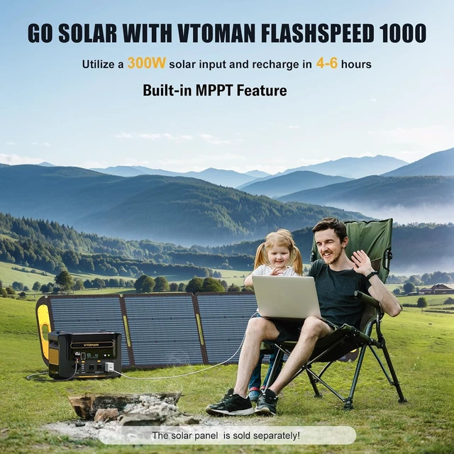 Alt view image 4 of 7 - FlashSpeed 1000 Portable Power Station, 828Wh LiFePO4,1000W output,Expandable to 2376Wh, 1H fast charge (0-80%), 2000W peak output, solar generator, home backup, camping, power outages