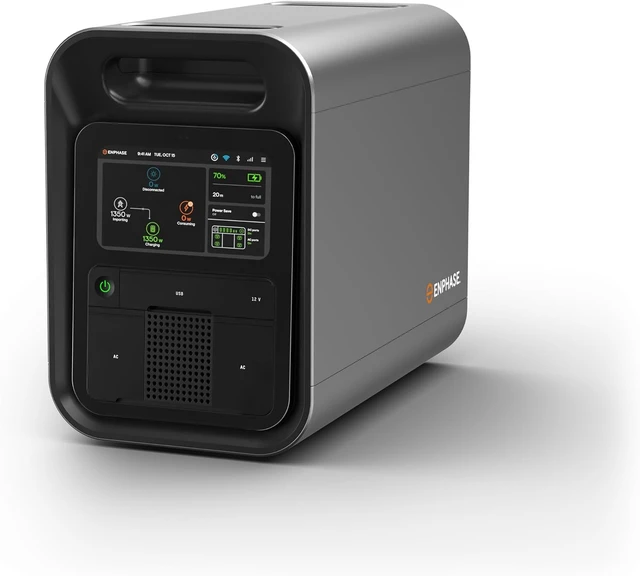 Alt view image 7 of 7 - PowerPack 1500 Wh + 2x200W New Solar Panel Kit | UL 9540A Certified Solar Generator | Home Backup Power Outage | LFP Battery | IQ8 Microinverters | Enphase App | Charges in ~4 Hours