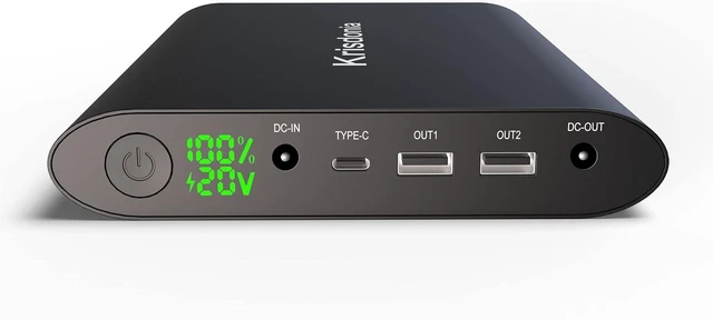 Main image of 50000mAh Laptop Power Bank with DC Output, Portable Charger,Adjustable DC 5V-20V output with 14 laptop connectors, QC 3.0 USB and USB-C port for laptops, tablets, phones and travel