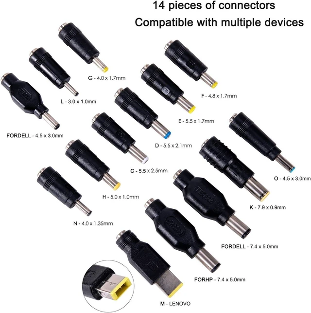 Alt view image 4 of 7 - 50000mAh Laptop Power Bank with DC Output, Portable Charger,Adjustable DC 5V-20V output with 14 laptop connectors, QC 3.0 USB and USB-C port for laptops, tablets, phones and travel