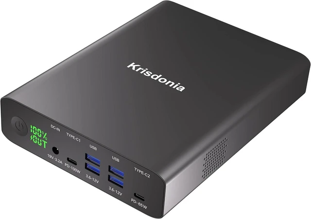 Main image of Portable Charger, PD 100W USB C Power Bank 64000mAh Fast Charging External Battery Pack with Dual PD (100W&65W) & 4 USB-A (QC3.0 18W) for Type-C Laptops, MacBook Pros, XPS, iPad Pro