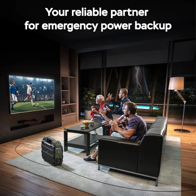 Alt view image 6 of 7 - 1600W Solar Generator, 1024Wh Power Station with Built-In 40W Panel,LiFePO4 battery, 3200W peak output, 100W USB-C, portable generator for emergency home backup, camping, RVs and power outages