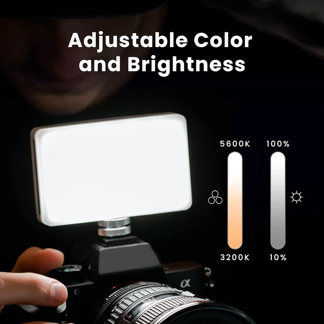 Alt view image 4 of 7 - Lume Cube Bicolor Panel Mini LED Light for Professional DSLR Cameras | Adjustable Panel Mini, LCD Display | Photo and Video Lighting, Long Battery Life | Fits Sony, Nikon, Canon, Fuji, Panasonic