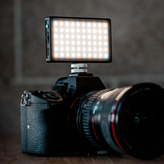 Alt view image 3 of 7 - Lume Cube Bicolor Panel Mini LED Light for Professional DSLR Cameras | Adjustable Panel Mini, LCD Display | Photo and Video Lighting, Long Battery Life | Fits Sony, Nikon, Canon, Fuji, Panasonic