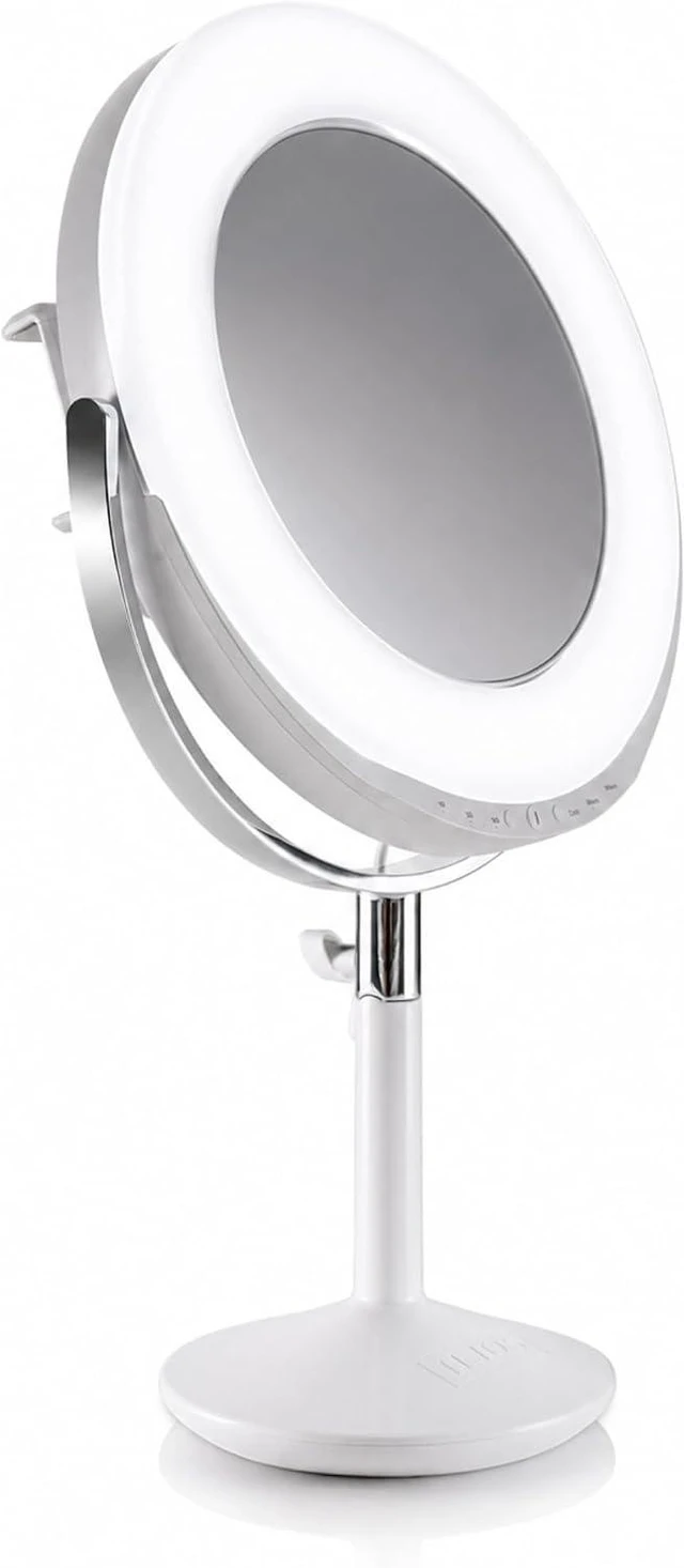 Main image of Beauty Ring Light All-in-One Lighted Makeup Mirror & Ring Light, 10x Brighter, 98% Daylight Accuracy, Perfect for Aging Eyes, Video Calls & Content Creation