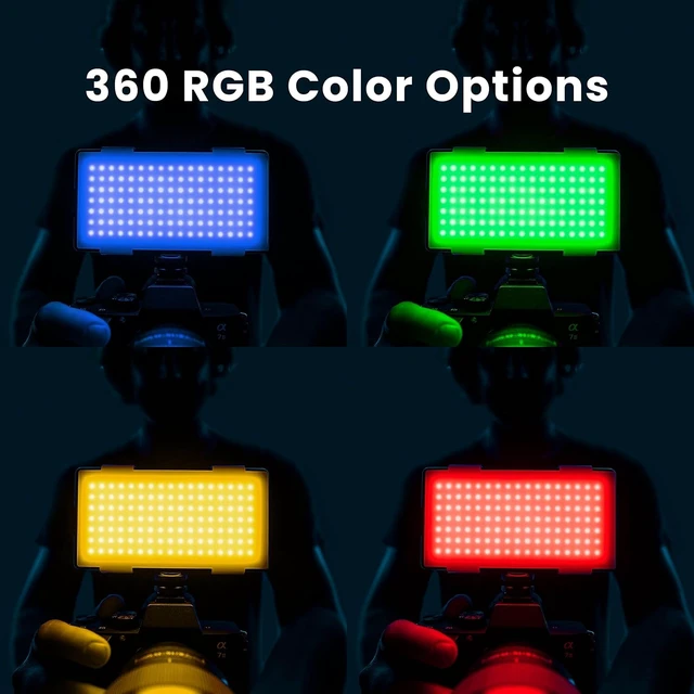 Alt view image 5 of 7 - Lume Cube Panel Pro 2.0 RGB Camera Light | for Photography & Videography, fits Sony, Nikon, Canon, Panasonic, Fuji, and More | Bluetooth App, Adjustable Color, Camera Mount & Diffuser Included