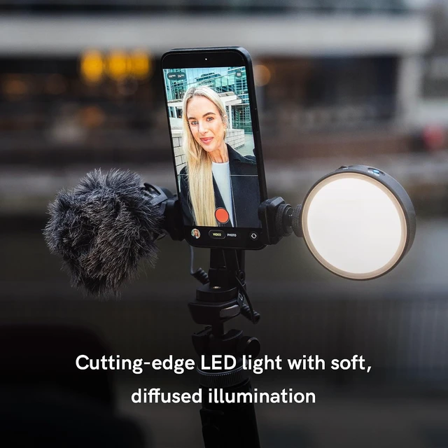 Alt view image 2 of 7 - Lume Cube Content Creator Kit with LED Video Light, Microphone & Tripod Video Recording & Vlogging Kit for YouTube, TikTok & Phone Content Creation | Portable Creator Lighting Kit