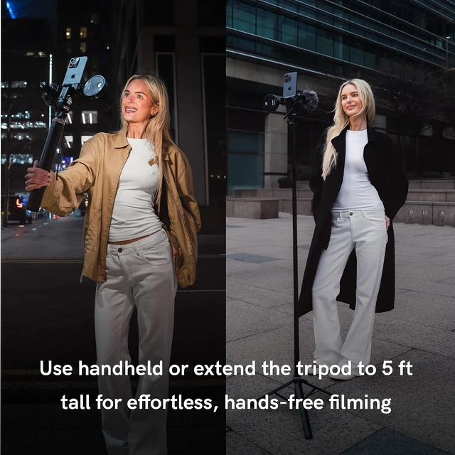 Alt view image 5 of 7 - Lume Cube Content Creator Kit with LED Video Light, Microphone & Tripod Video Recording & Vlogging Kit for YouTube, TikTok & Phone Content Creation | Portable Creator Lighting Kit
