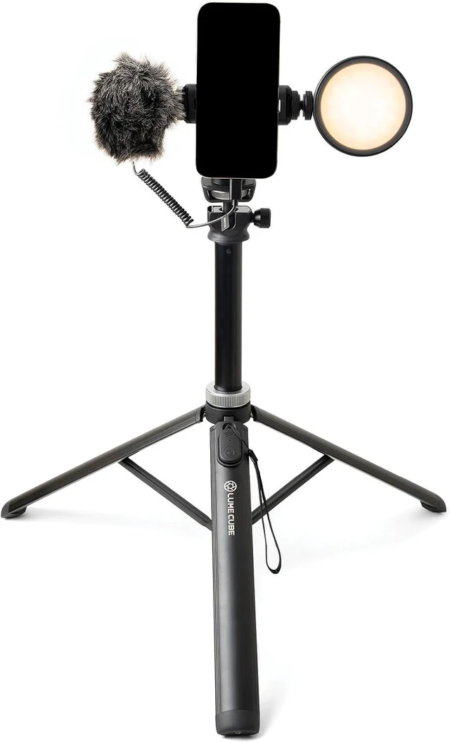 Main image of Lume Cube Content Creator Kit with LED Video Light, Microphone & Tripod Video Recording & Vlogging Kit for YouTube, TikTok & Phone Content Creation | Portable Creator Lighting Kit
