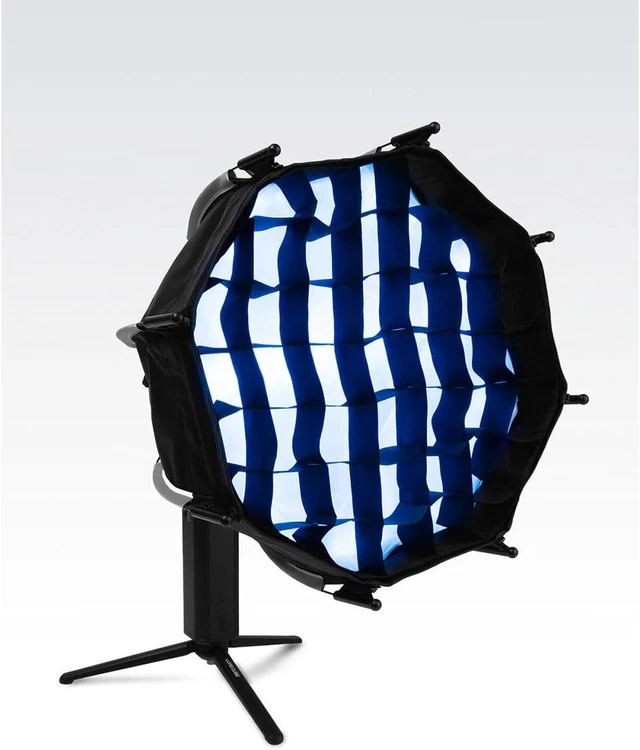 Alt view image 2 of 7 - 60W RGB Mobile Lighting Kit with Full-Spectrum 27007500K COB Light, 74.5Wh Battery Grip, Softbox, Diffusers, Tripod Legs and Travel Case for Photography, Video and On-Location Content Creation