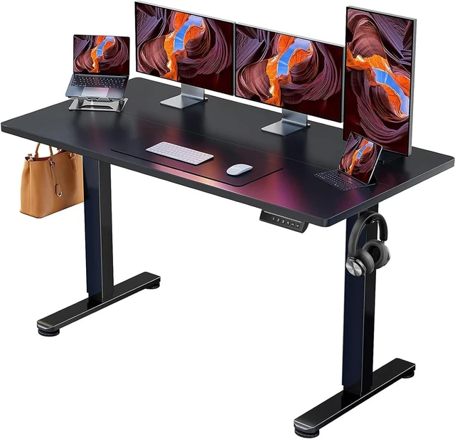 Main image of ErGear Height Adjustable Electric Standing Desk, 63 x 28 Inches Sit Stand up Desk, Memory Computer Home Office Desk, Black