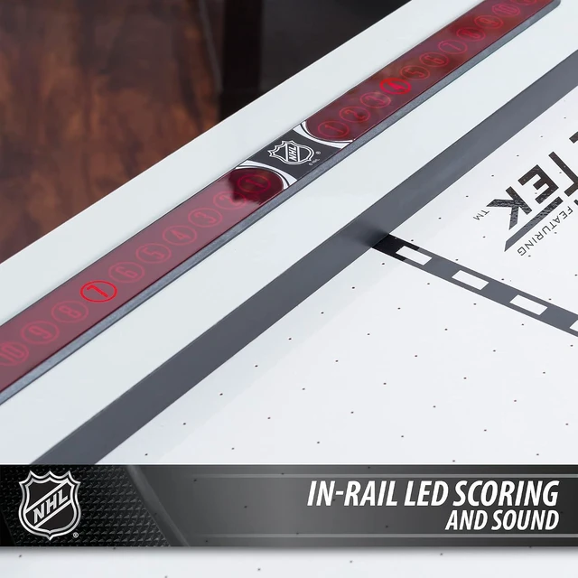 Alt view image 3 of 7 - EastPoint NHL Power Play, Air Hockey Table, Table Tennis Top, Arcade Games,Game Room Fun, Table Games, Built-In Leg Levelers, LED Scoring, Stadium Sounds, Light-Up Corners, Complete Set, Easy Setup