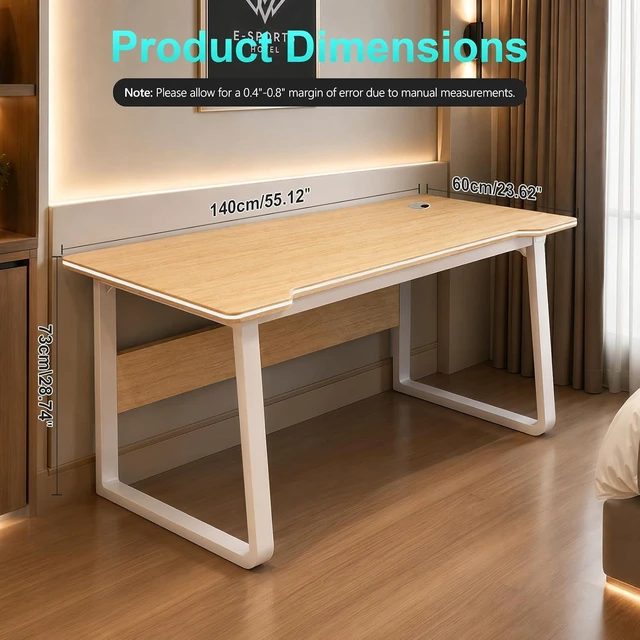 Alt view image 6 of 6 - Gaming Desk Computer Writing Table Student Art Modren Simple Style PC Wood Suitable Portable Desk for Home, Office