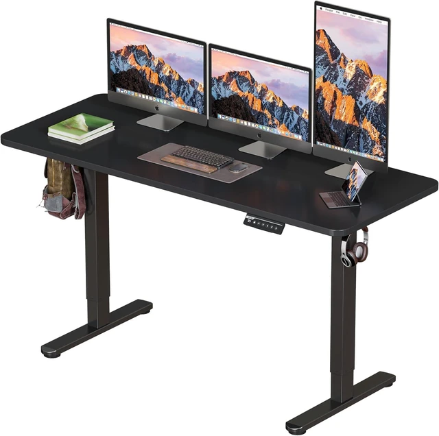 Main image of Electric Standing Desk 60 x 24 Inch Computer Desk-Gaming Desk Black Home Office Desks Height Adjustable Memory Stand Up Computer Workstation