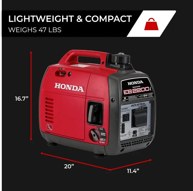 Alt view image 6 of 6 - EB2200i 2200 Watt 120V Super Quiet Inverter Generator (EB2200ITAN),Gas Powered OSHA-Compliant Outdoor Portable Generator for Construction Site or Backup Power Supply, Up to 8.1 Hour Run Time