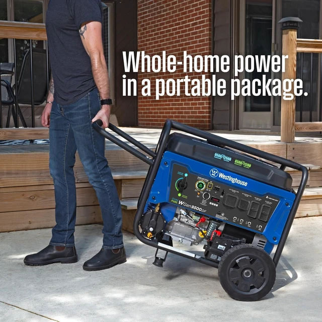 Alt view image 3 of 7 - 12500 Watt Dual Fuel Home Backup Portable Generator, Remote Electric Start, Transfer Switch Ready, Gas and Propane Powered