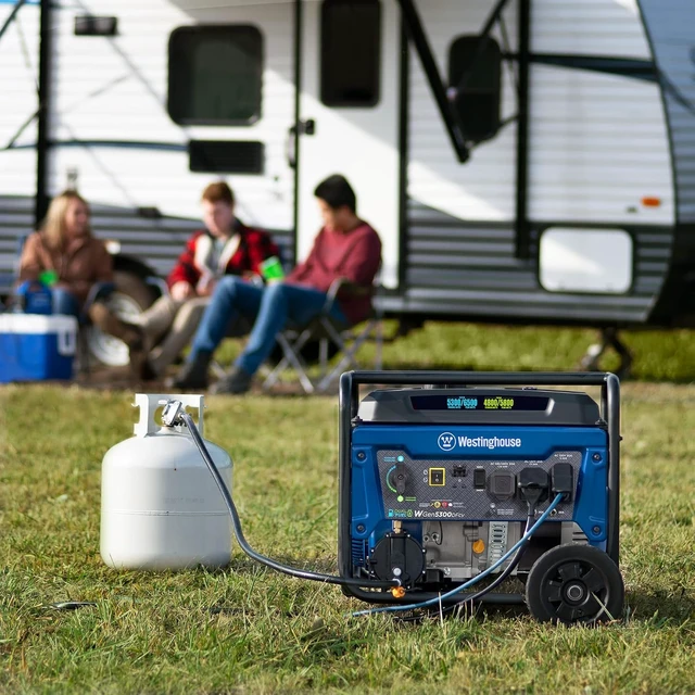 Alt view image 6 of 7 - 6500 Watt Dual Fuel Home Backup Portable Generator, Transfer Switch Ready 30A Outlet, RV Ready 30A Outlet, CO Sensor