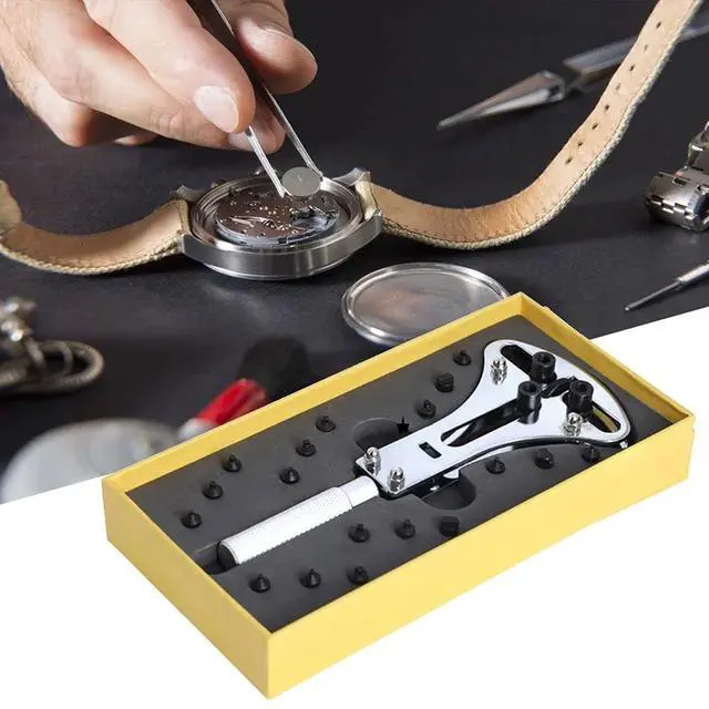 Alt view image 3 of 4 - Universal Adjustable Watch Case Opener 3 Prongs Watches Back Cover Removing Tool Watch Repairing & Battery Replacement - Silver