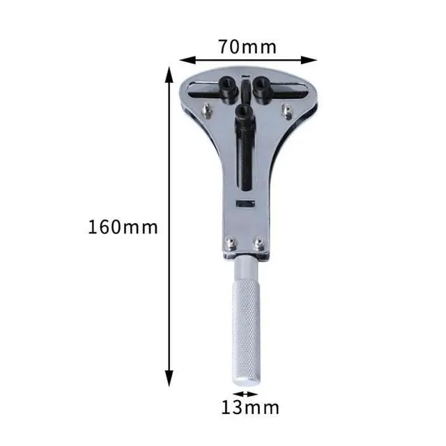 Alt view image 4 of 4 - Universal Adjustable Watch Case Opener 3 Prongs Watches Back Cover Removing Tool Watch Repairing & Battery Replacement - Silver