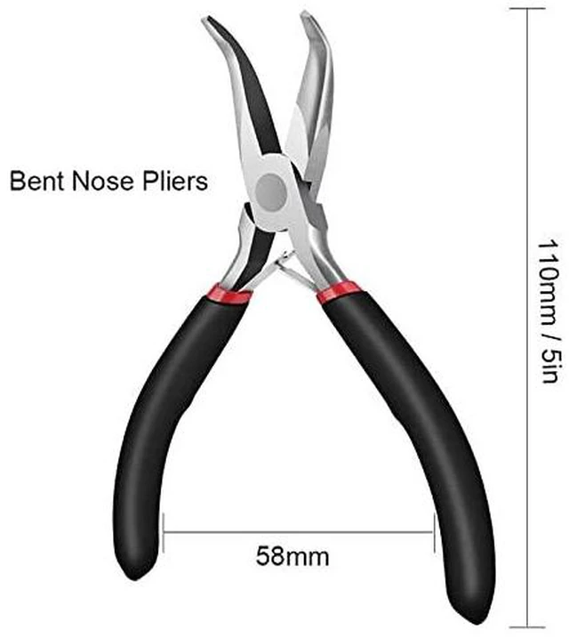 Alt view image 2 of 4 - 2Pack Bent Chain Nose Pliers and Round Nose Pliers for Crafting and Repair Jewelry Making Supplies