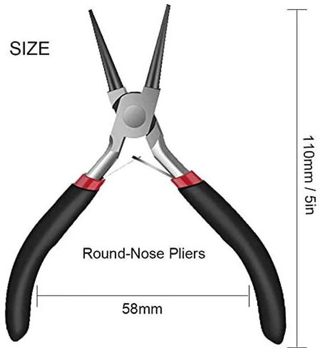 Alt view image 4 of 4 - 2Pack Bent Chain Nose Pliers and Round Nose Pliers for Crafting and Repair Jewelry Making Supplies