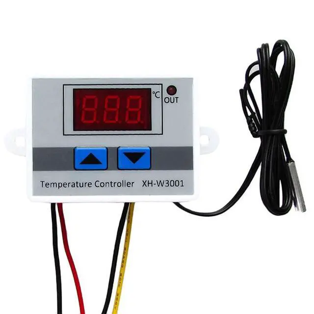 Alt view image 4 of 6 - Xh-W3001 Digital Thermostat Temperature Switch Microcomputer Temperature Controller Temperature Control Switch - 12V/120W