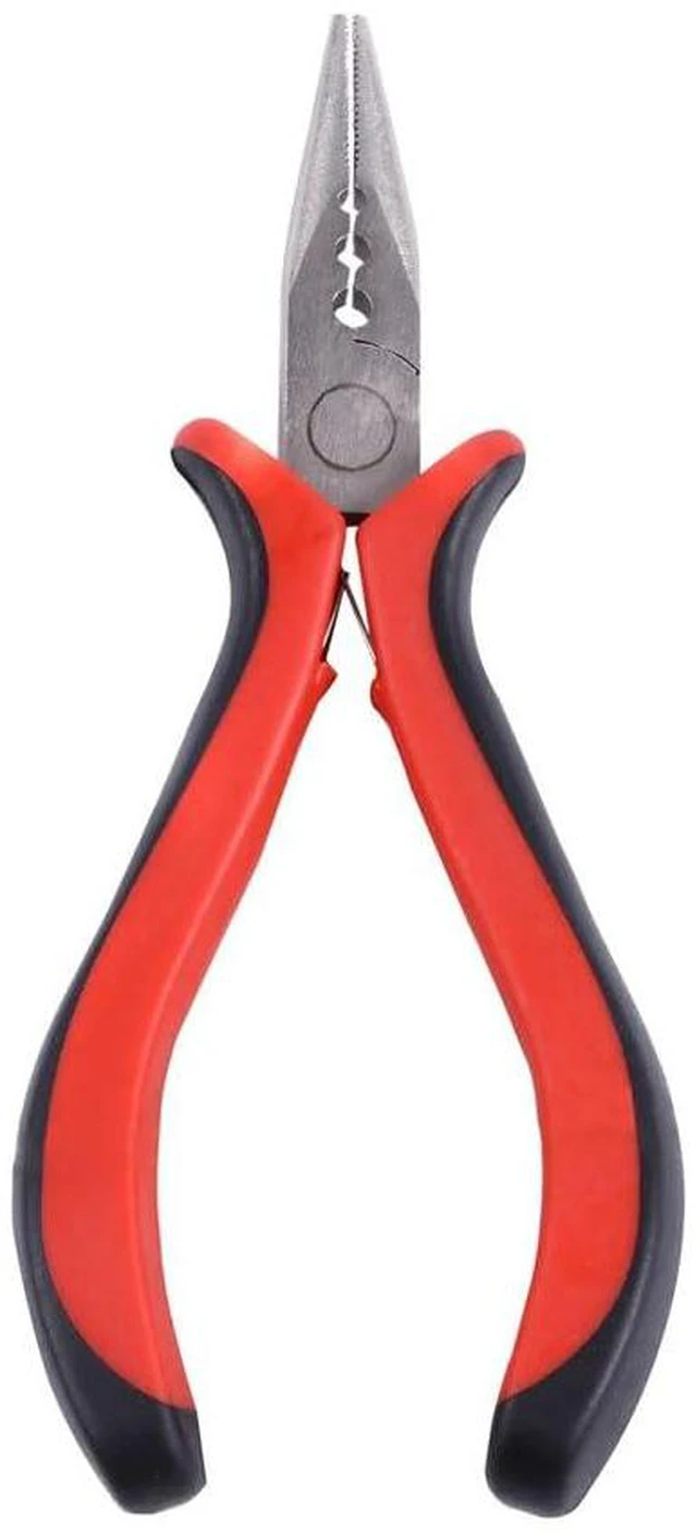 Main image of 3 Holes Hair Extension Pliers With Teeth Micro Beads Tubes Open & Remove Tools Pliers for I-tip Hair Extensions