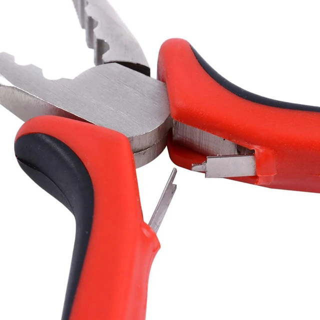 Alt view image 4 of 6 - 3 Holes Hair Extension Pliers With Teeth Micro Beads Tubes Open & Remove Tools Pliers for I-tip Hair Extensions