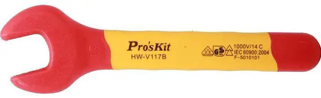 Main image of HW-V117B VDE 1000V High Voltage Insulation Power Maintenance Electrician High Voltage Open end Wrench 17mm