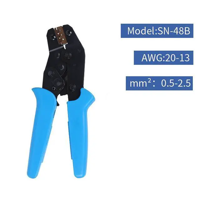 Alt view image 2 of 2 - SN-48B Wire Crimping Plier for 0.5-2.5mm2 Terminals Crimper Tools Hand Tools 20-13AWG Electrical Clamp Multifunctional Tools - Blue