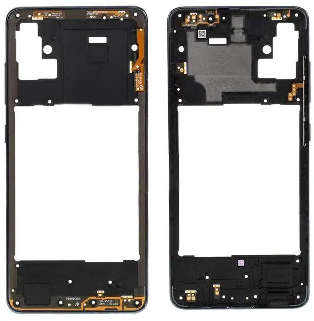 Main image of New Middle Plate Frame Repair Part (Plastic) for Samsung Galaxy A51 SM-A515 A515 (Black)