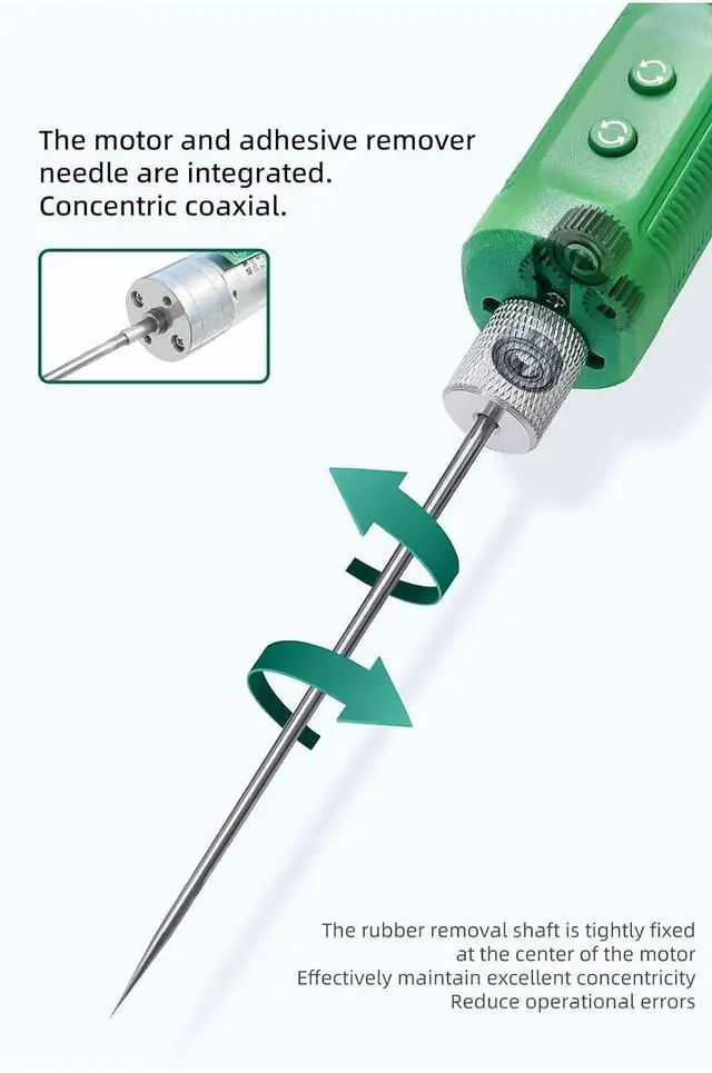 Alt view image 2 of 7 - BST-K6 Integrated Motor & Concentric Coaxial Needle Glue Remover with Detachable Battery