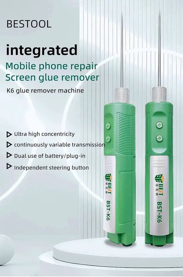 Alt view image 6 of 7 - BST-K6 Integrated Motor & Concentric Coaxial Needle Glue Remover with Detachable Battery