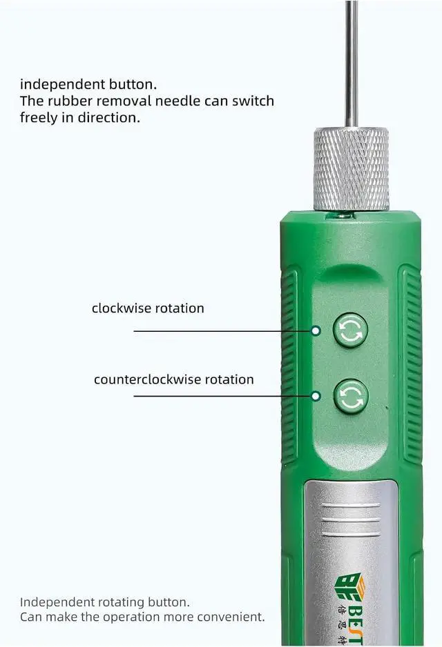 Alt view image 4 of 7 - BST-K6 Integrated Motor & Concentric Coaxial Needle Glue Remover with Detachable Battery