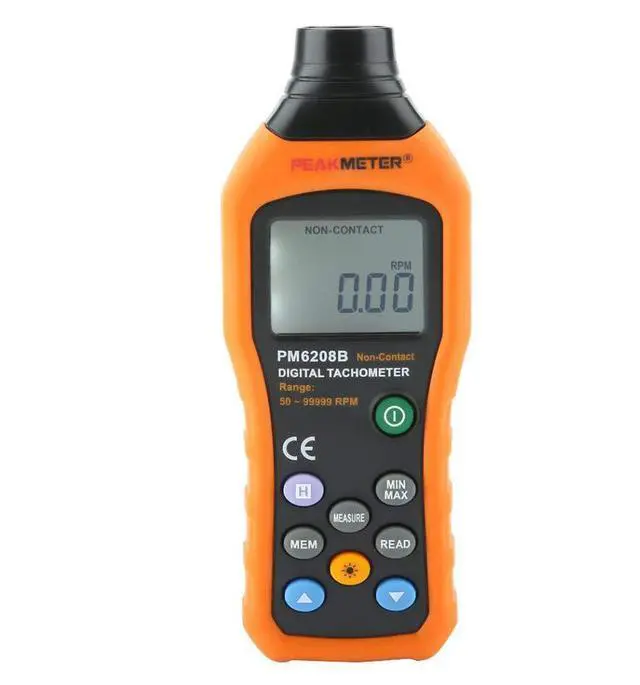 Main image of PM6208B Digital Tachometer Digital Non-Contact Tachometer RPM Speed Meter Revolution Meter Speed Measuring Instrument
